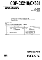 Sony CDP-CX681 - Service Manual 